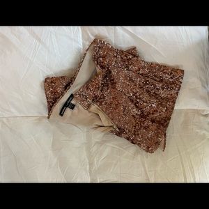 Bebe rose gold sparkly shorts